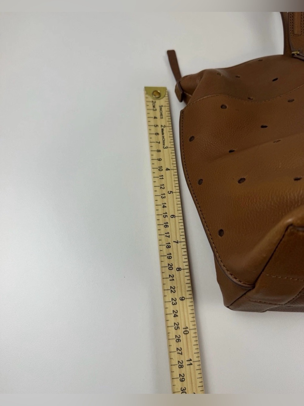 Fossil Julia Hobo Perforated Leather Tote Bag in Brown - Picture 9 of 16